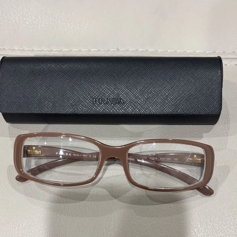PRADA VPR06M Eyeglasses in color Hazelnut Mordore